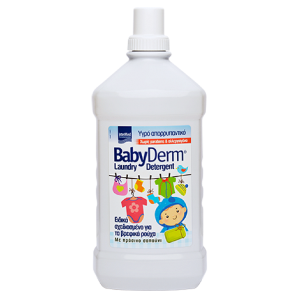 Intermed BabyDerm Laundry 1,5L (Gentle Liquid Detergent with Green Soap for Infant and Child’s Clothes)