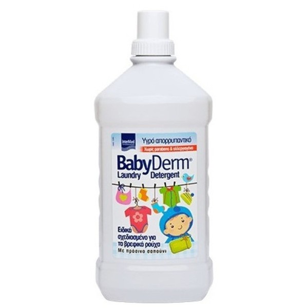 Intermed BabyDerm Laundry 1,4L (Απαλό Υγρό Απορρυπαντικό με Πράσινο Σαπούνι για τα Βρεφικά και Παιδικά Ρούχα)