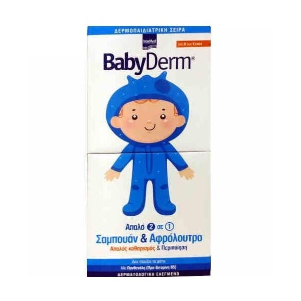 Intermed BabyDerm Shampoo & Body Bath 300ml (Απαλό 2 σε 1 Σαμπουάν και Αφρόλουτρο)