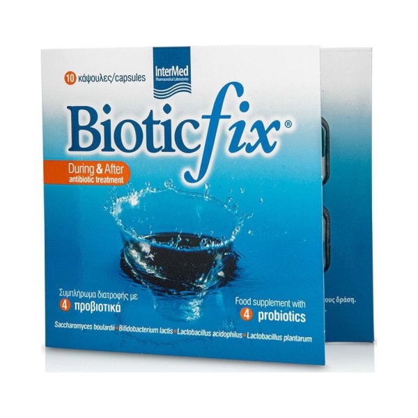 Intermed Biotic Fix 10caps (Συμπλήρωμα Διατροφής με 4 Προβιοτικά)