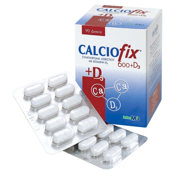 Intermed Calciofix 600+D3 90tabs (Συμπλήρωμα Διατροφής 600mg Ασβεστίου + 200IU D3)