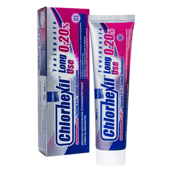 Intermed Chlorhexil Toothpaste Chlorhexildine 0,20% Long Use 100ml (Φθοριούχος Αντιβακτηριδιακή Οδοντόπαστα κατά της Πλάκας)