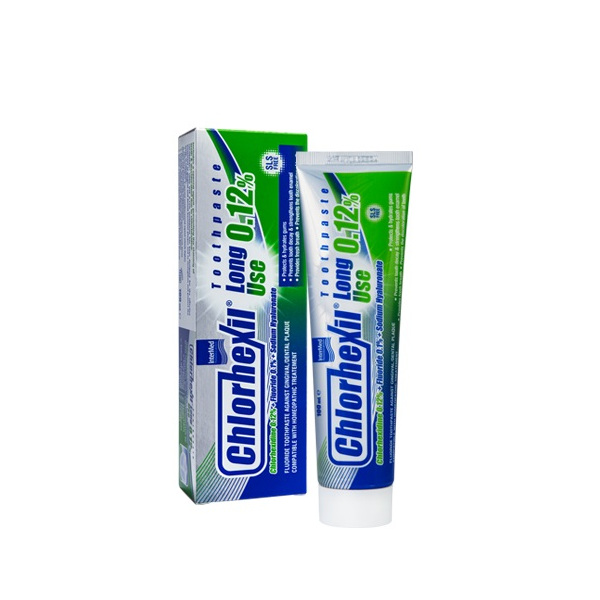 Intermed Chlorhexil Toothpaste Chlorhexildine 0,12% Long Use 100ml (Φθοριούχος Αντιβακτηριδιακή Οδοντόπαστα κατά της Πλάκας)