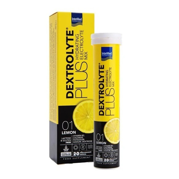 Intermed Dextrolyte Plus Hydrating Electrolyte Mix 01 Lemon 20eff.tabs