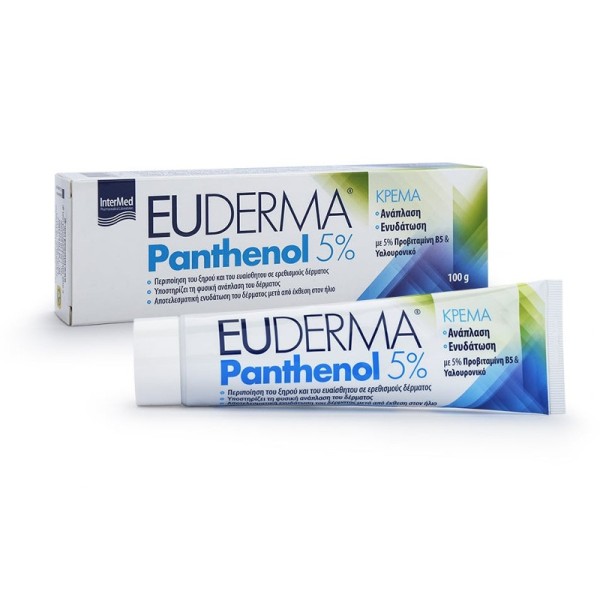 Intermed Euderma Panthenol 5% Regeneration & Hydration Cream 100ml (Ενυδατική Κρέμα για Ανάπλαση)