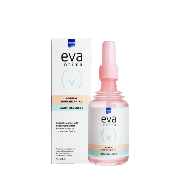 Intermed Eva Intima Daily Wellness Vaginal Douche Normal pH3.0 147ml (Κολπική πλύση για την αποτελεσματικό καθαρισμό και απομάκρυνση δυσάρεστων οσμών)