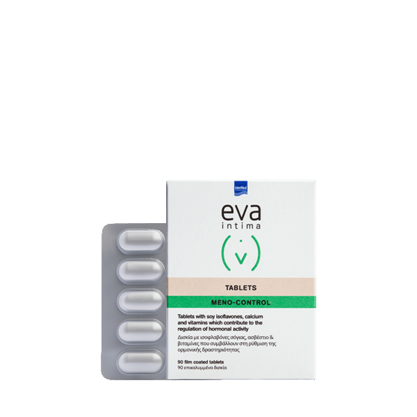 Intermed Eva Intima Meno-Control Tablets 90tabs (Δισκία με ισοφλαβόνες σόγιας, ασβέστιο & βιταμίνες που συμβάλλουν στη ρύθμιση της ορμονικής δραστηριότητας) Intermed Eva Intima Meno-Control Tablets 90tabs (Δισκία με ισοφλαβόνες σόγιας, ασβέστιο & βιταμίνες που συμβάλλουν στη ρύθμιση της ορμονικής δραστηριότητας)