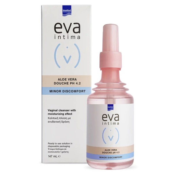 Intermed Eva Intima Minor Discomfort Vaginal Douche Aloe Vera pH4.2 147ml (Κολπική πλύση για την αποτελεσματικό καθαρισμό και ενυδάτωση)