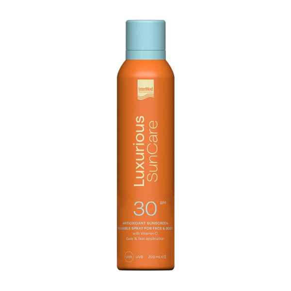 Intermed Luxurious Sun Care Antioxidant Sunscreen Invisible Spray SPF30 200ml (Αντιηλιακό Spray με Αντιοξειδωτική σύνθεση και Βιταμίνη C) Intermed Luxurious Sun Care Antioxidant Sunscreen Invisible Spray SPF30 200ml (Αντιηλιακό Spray με Αντιοξειδωτική σύνθεση και Βιταμίνη C)