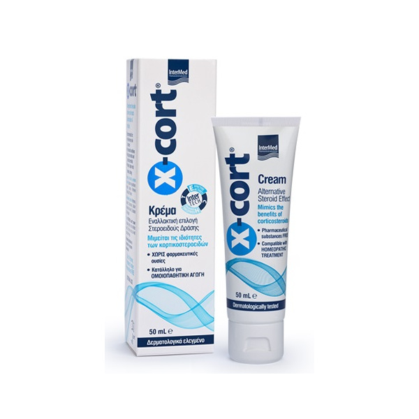 Intermed X-Cort Cream 50ml (Αντικνησμική Κρέμα Εναλλακτική των Κορτικοστεροειδών) Intermed X-Cort Cream 50ml (Αντικνησμική Κρέμα Εναλλακτική των Κορτικοστεροειδών)