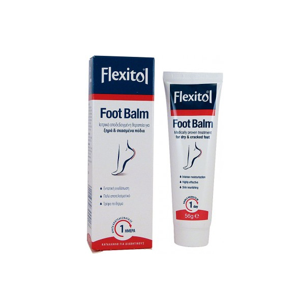 Flexitol Foot Balm Urea 25% 56g (Κρέμα για τη Θεραπεία του ξηρού, σκασμένου δέρματος σε φτέρνες και πόδια / Ιδανικό και για διαβητικούς)