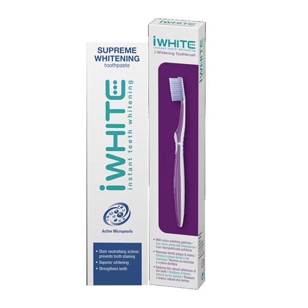 Iwhite Promo Pack Supreme Whitening Toothpaste 75ml + GIFT Whitening Toothbrush