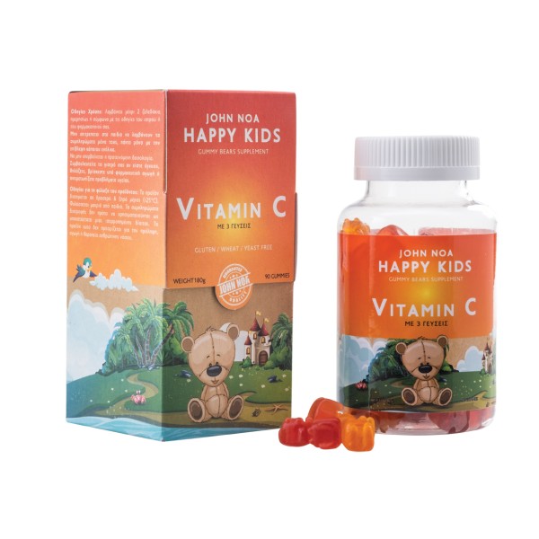 John Noa Happy Kids Vitamin C 90gummies (Παιδικό Συμπλήρωμα Βιταμίνης C)