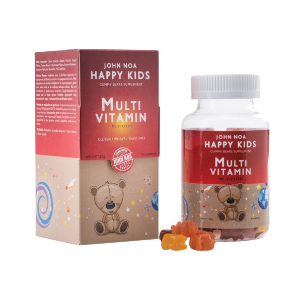 John Noa Happy Kids Multi Vitamin 90gummies (Παιδικό Πολυβιταμινούχο Συμπλήρωμα)