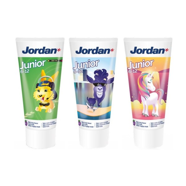 Jordan Junior (6-12y) Toothpaste 1450ppm with Mild Fruity Flavour 50ml (Οδοντόκρεμα για τη φροντίδα των μόνιμων δοντιών)