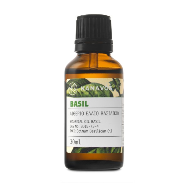 Kanavos Essential Oil Basil 30ml (Αιθέριο Έλαιο Βασιλικού)