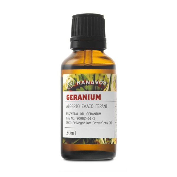 Kanavos Essential Oil Geranium 30ml (Αιθέριο Έλαιο Γεράνι)