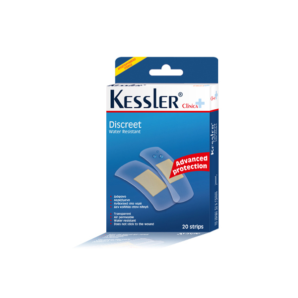 Kessler Clinica Discreet 20 Water Resistant strips (Aδιάβροχα και Αποστειρωμένα Αυτοκόλλητα Επιθέματα)