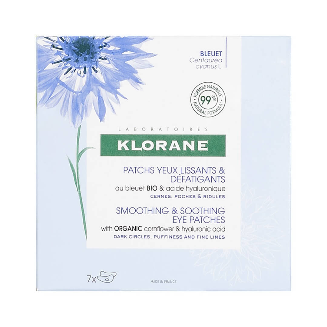 Klorane Centaurea Smoothing & Soothing Eye Patches 7X2patches (Patch για μαύρους κύκλους και σακούλες με ΒΙΟΛΟΓΙΚΗ Κυανή Κενταύρια) Klorane Centaurea Smoothing & Soothing Eye Patches 7X2patches (Patch για μαύρους κύκλους και σακούλες με ΒΙΟΛΟΓΙΚΗ Κυανή Κενταύρια)