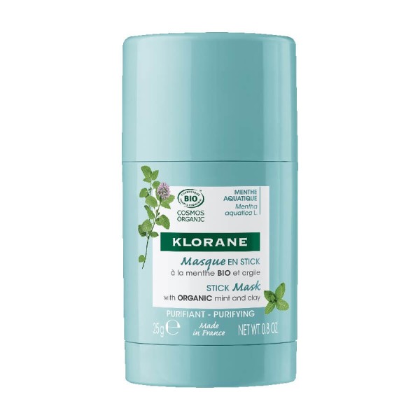 Klorane Aquatique Menthe Face Stick Mask 25gr (Μάσκα Προσώπου για Καθαρισμό σε Στικ για Μεικτό-Λιπαρό Δέρμα με ΒΙΟΛΟΓΙΚΗ υδάτινη μέντα)