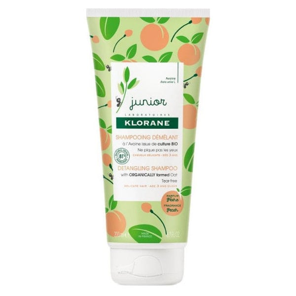 Klorane Petit Junior Detangling Shampoo 3y+ Peach 200ml (Σαμπουάν για ξέμπλεγμα με Άρωμα Ροδάκινο)