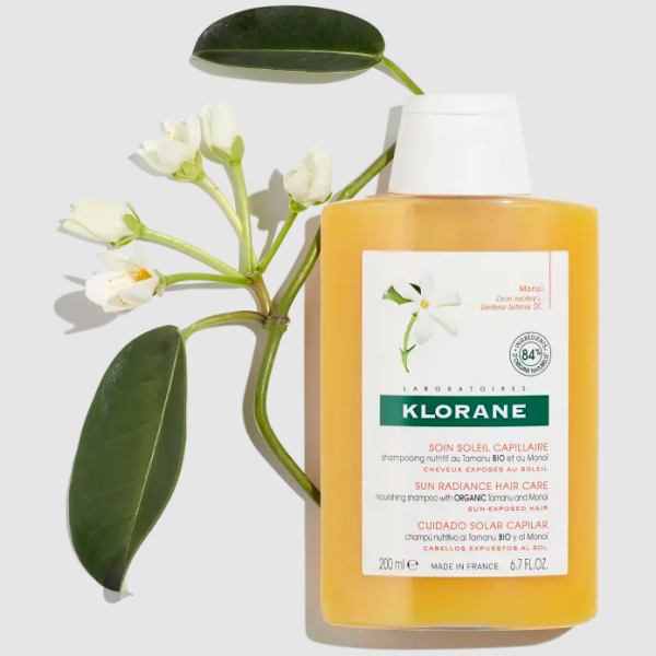 Klorane Monoi & Tamanu BIO Shampoo Sun Radiance Hair Care 200ml (Σαμπουάν Θρέψης και Επανόρθωσης των Μαλλιών που Εκτίθενται στον Ήλιο με Βιολογικό Tamanu & Monoi)