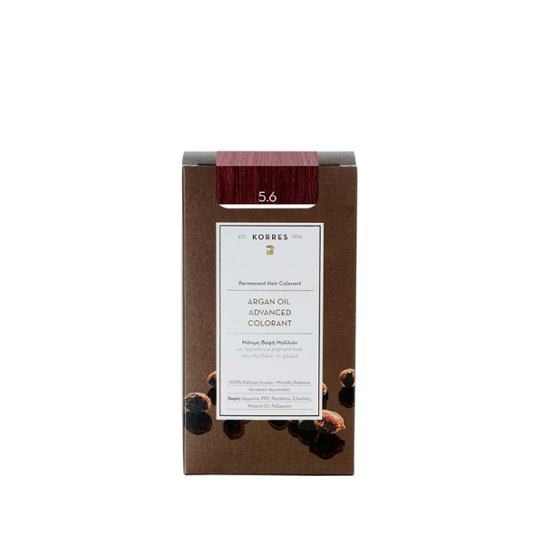 Korres Argan Oil Advanced Colorant 5.6 Red Light Brown (Μόνιμη Βαφή Μαλλιών - Καστανό Ανοιχτό Κόκκινο) Korres Argan Oil Advanced Colorant 5.6 Red Light Brown (Μόνιμη Βαφή Μαλλιών - Καστανό Ανοιχτό Κόκκινο)