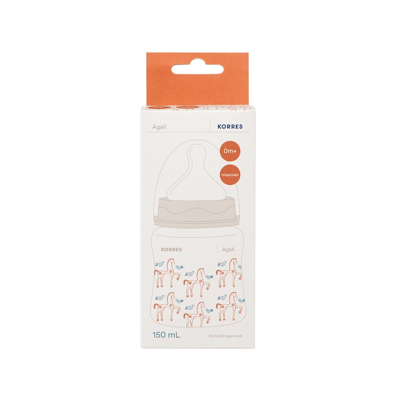 Korres Baby Feeding Bottle PP Agali with Slow Flow Silicone Teat 0m+ 150ml (Μπιμπερό Πολυπροπυλένιο (PP) με θηλή σιλικόνης) Korres Baby Feeding Bottle PP Agali with Slow Flow Silicone Teat 0m+ 150ml (Μπιμπερό Πολυπροπυλένιο (PP) με θηλή σιλικόνης)