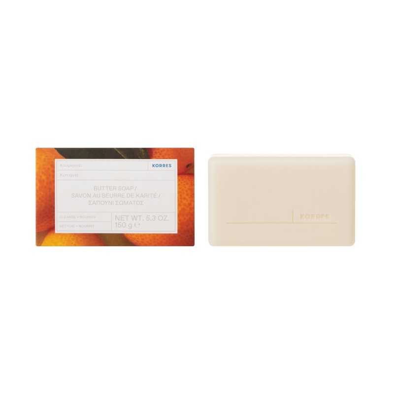 Korres Butter Soap Bar Kumquat 150gr (Στερεό Σαπούνι Σώματος με Άρωμα Κουμκουάτ)