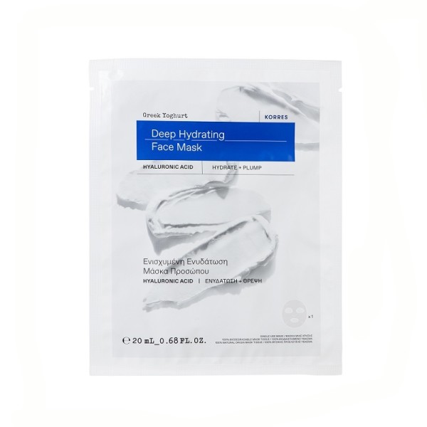 Korres Greek Yoghurt Deep Hydrating Tissue Face Mask 20ml (Υφασμάτινη Μάσκα Προσώπου για Ενισχυμένη Ενυδάτωση + Θρέψη)