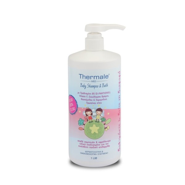 Labopharm Thermale Med Baby Shampoo & Bath 1L (Σαμπουάν & Αφρόλουτρο για Παιδιά)