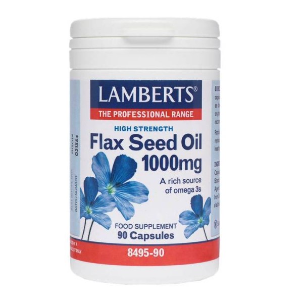 Lamberts Flax Seed Oil 1000mg Ω3 + Ω6 90caps