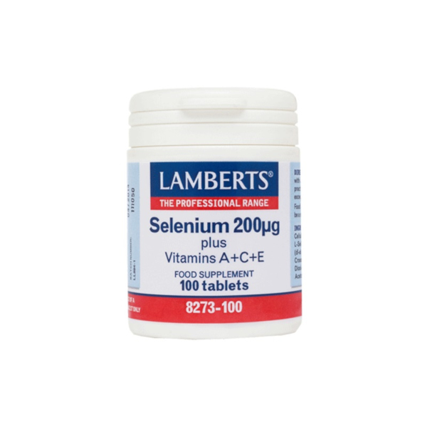 Lamberts Selenium 200mg Plus Vitamins A+C+E 100ταμπλέτες Lamberts Selenium 200mg Plus Vitamins A+C+E 100ταμπλέτες