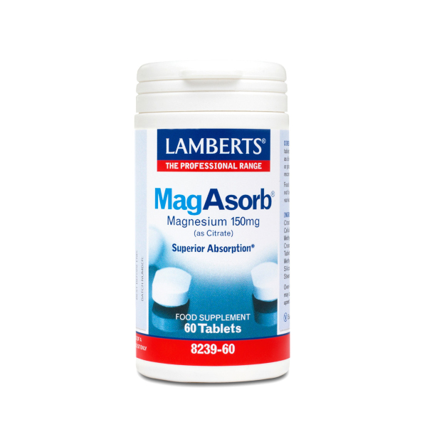 Lamberts Mag Asorb 150mg 60ταμπλέτες Lamberts Mag Asorb 150mg 60ταμπλέτες