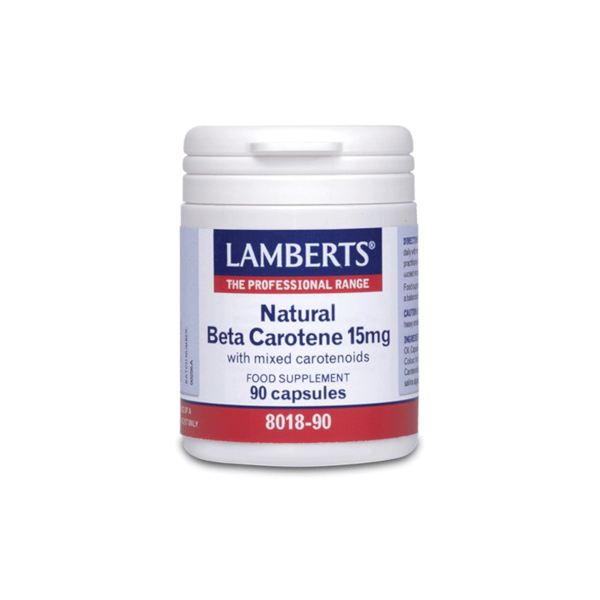 Lamberts Natural Beta Carotene 15mg 90κάψουλες Lamberts Natural Beta Carotene 15mg 90κάψουλες