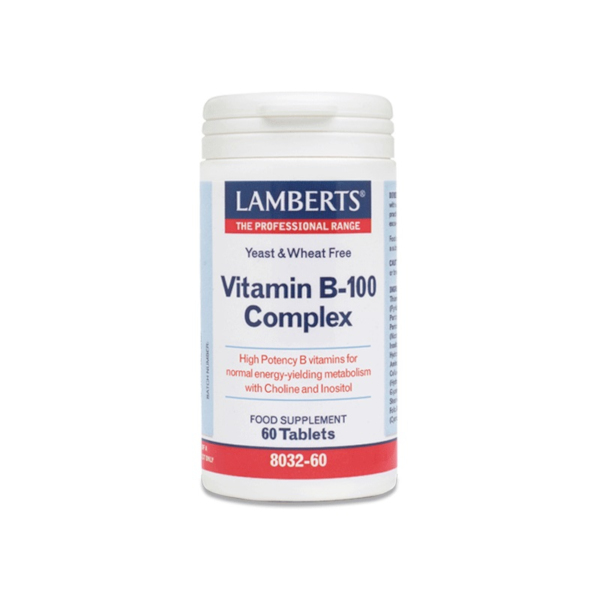 Lamberts Vitamin B-100 Complex 60ταμπλέτες Lamberts Vitamin B-100 Complex 60ταμπλέτες