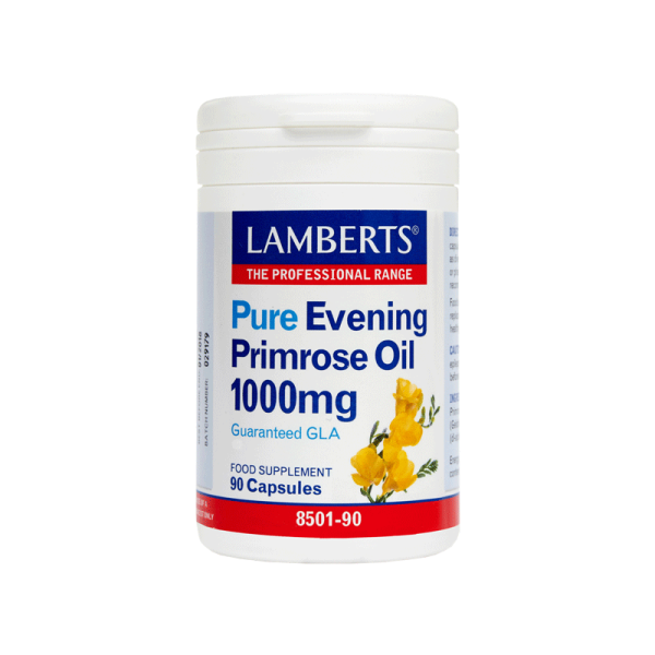 Lamberts Pure Evening Primrose Oil 1000mg 90caps (Έλαιο Νυχτολούλουδου με Βιταμίνη Ε)