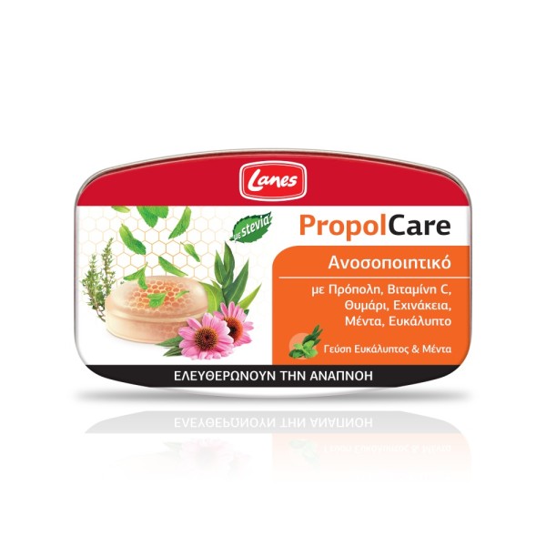 Lanes (Cold & Tonics) PropolCare Καραμέλες με ευκάλυπτος & μέντα 54g