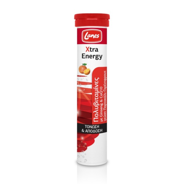 Lanes (Multivitamins) Xtra Energy 20 αναβράζουσες ταμπλέτες