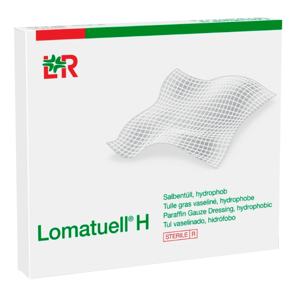 Lohmann Rausher Lomatuell H 10x10cm (Paraffin Gauze Dressing, Hydrophobic) 10pcs ( Αποστειρωμένες Βαζελινούχες Γάζες)