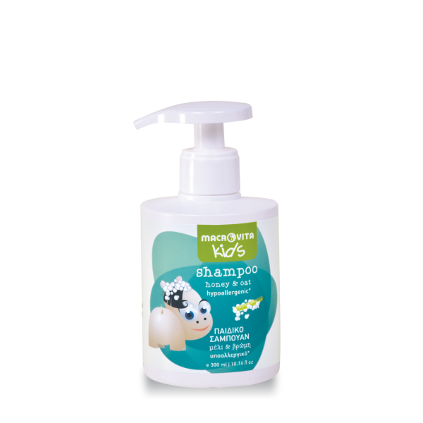 Macrovita Hippo Kids Shampoo With Honey & Oat 3y+ 300ml (Υποαλλεργικό Σαμπουάν για Παιδιά με Μέλι και Βρώμη)