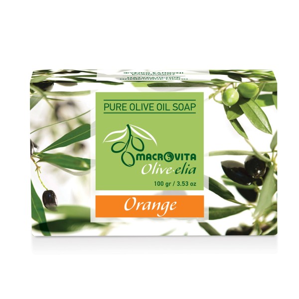 Macrovita Pure Οlive Oil Soap Orange 100gr (Σαπούνι από Λάδι Ελιάς)