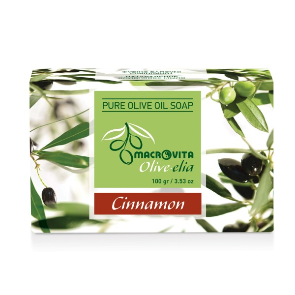 Macrovita Pure Οlive Oil Soap Cinnamon 100gr (Σαπούνι από Λάδι Ελιάς)