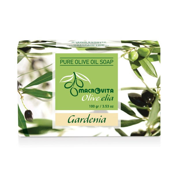 Macrovita Pure Οlive Oil Soap Gardenia 100gr (Σαπούνι από Λάδι Ελιάς)