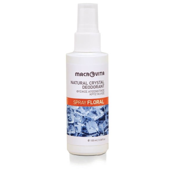 Macrovita Φυσικός Αποσμητικός Κρύσταλλος Spray Floral 100ml
