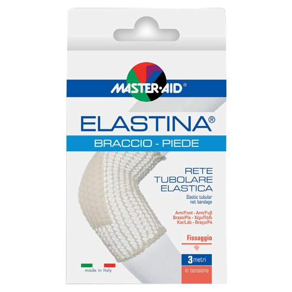 Master Aid Elastina Elastic Tubular Net Bandage For Arm/Foot 3m (Ελαστικός Σωληνοειδής Δικτυωτός Επίδεσμος Χέρι/Πόδι)