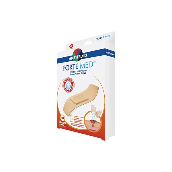 Master Aid ForteMed 1 Size - 10pcs (Aνθεκτικά strips για την προστασία των τραυμάτων)