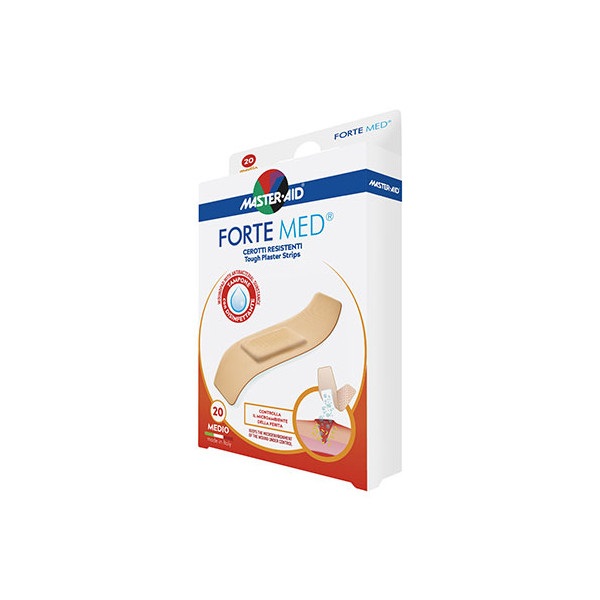 Master Aid ForteMed 1 Size - 20pcs (Aνθεκτικά strips για την προστασία των τραυμάτων)