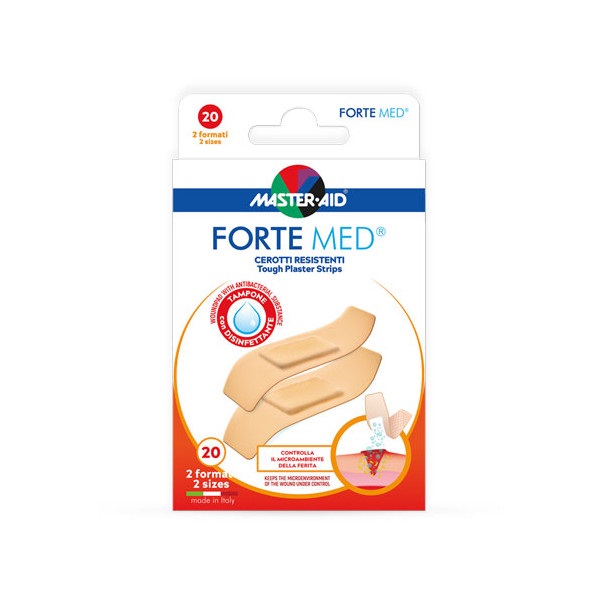 Master Aid ForteMed 2 Sizes - 20pcs (Aνθεκτικά strips για την προστασία των τραυμάτων)