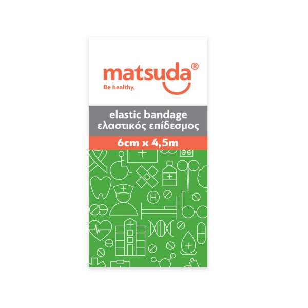 Matsuda Elastic Bandage 4,5m x 6cm  (Ελαστικός Επίδεσμος)